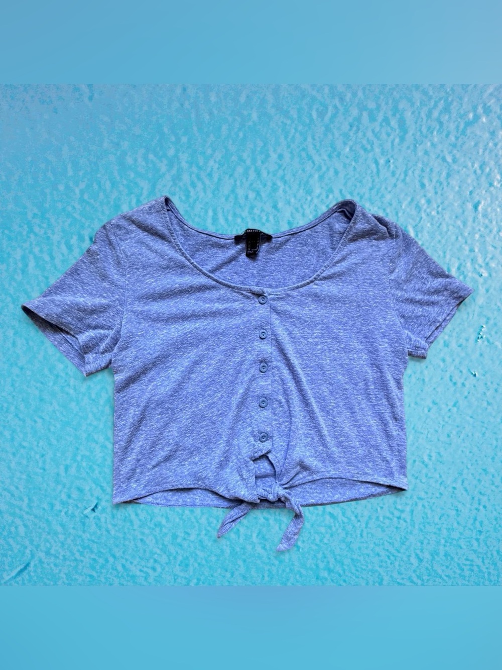 Blue tie top